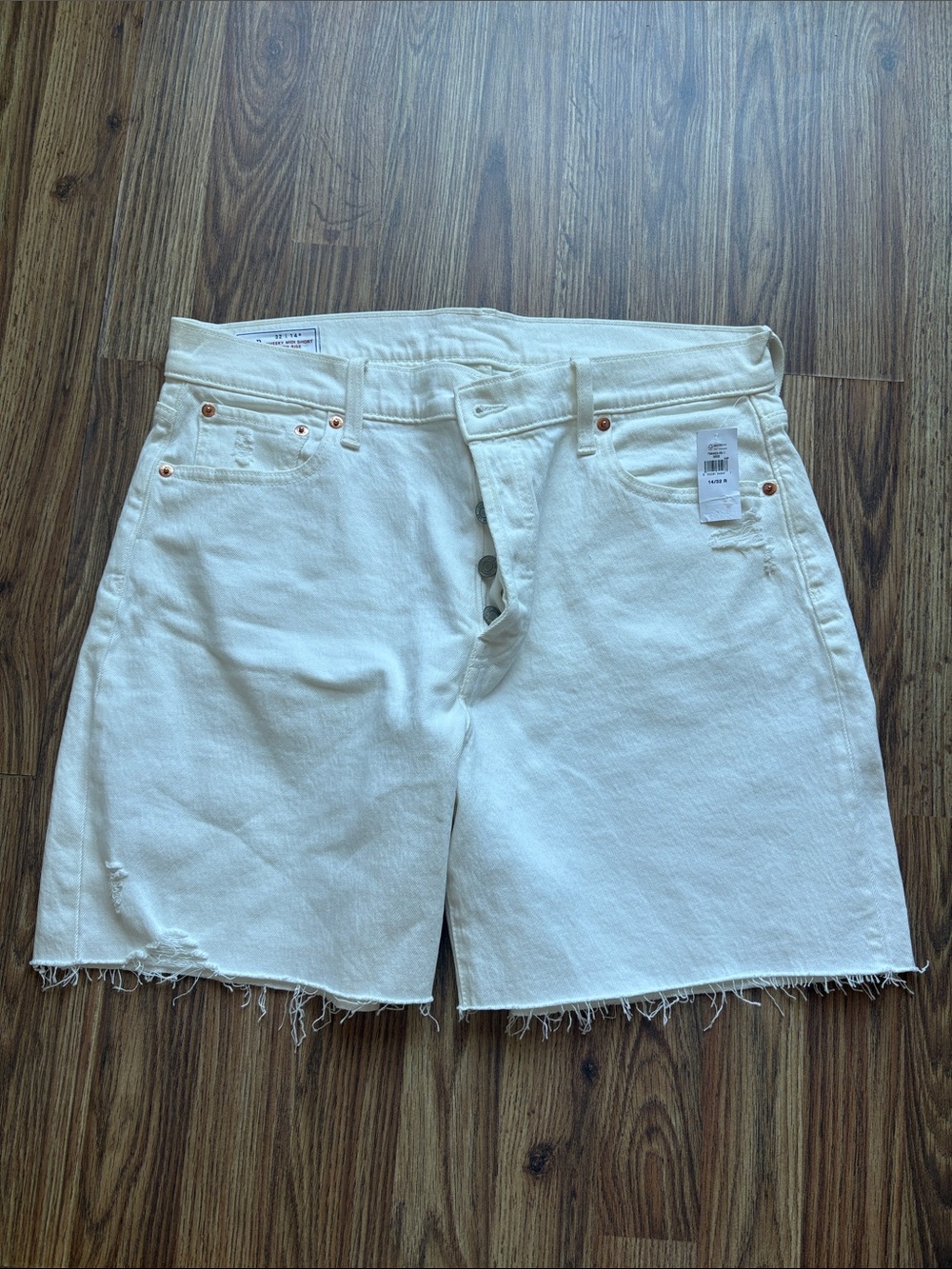 GAP Distressed high-rise Denim Shorts -
